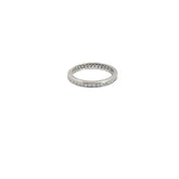 Platinum .75ct F VS2 Round Diamond Channel Set Eternity Ring Size 6